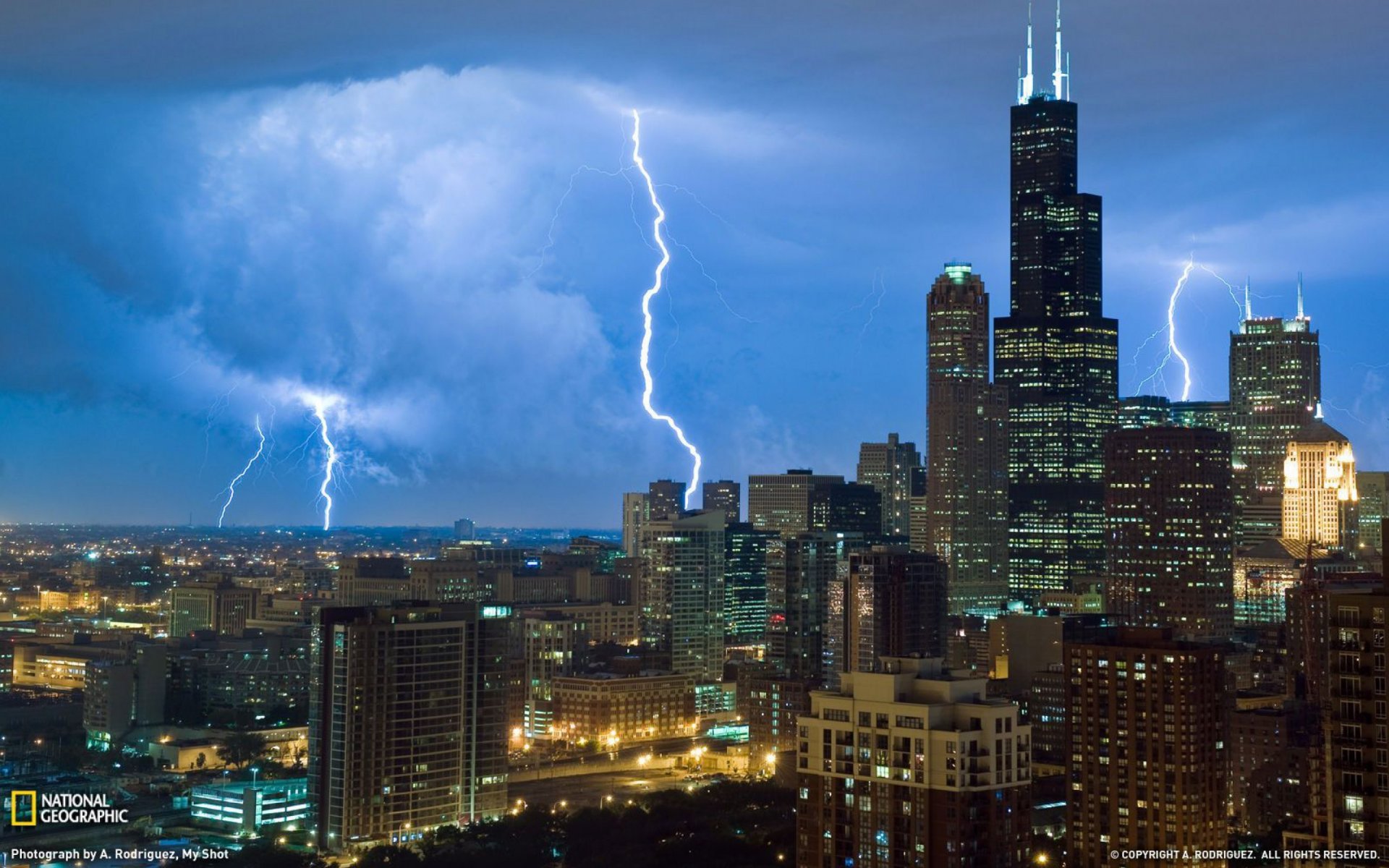 états-unis chicago illinois ville gratte-ciel foudre photo national geographic