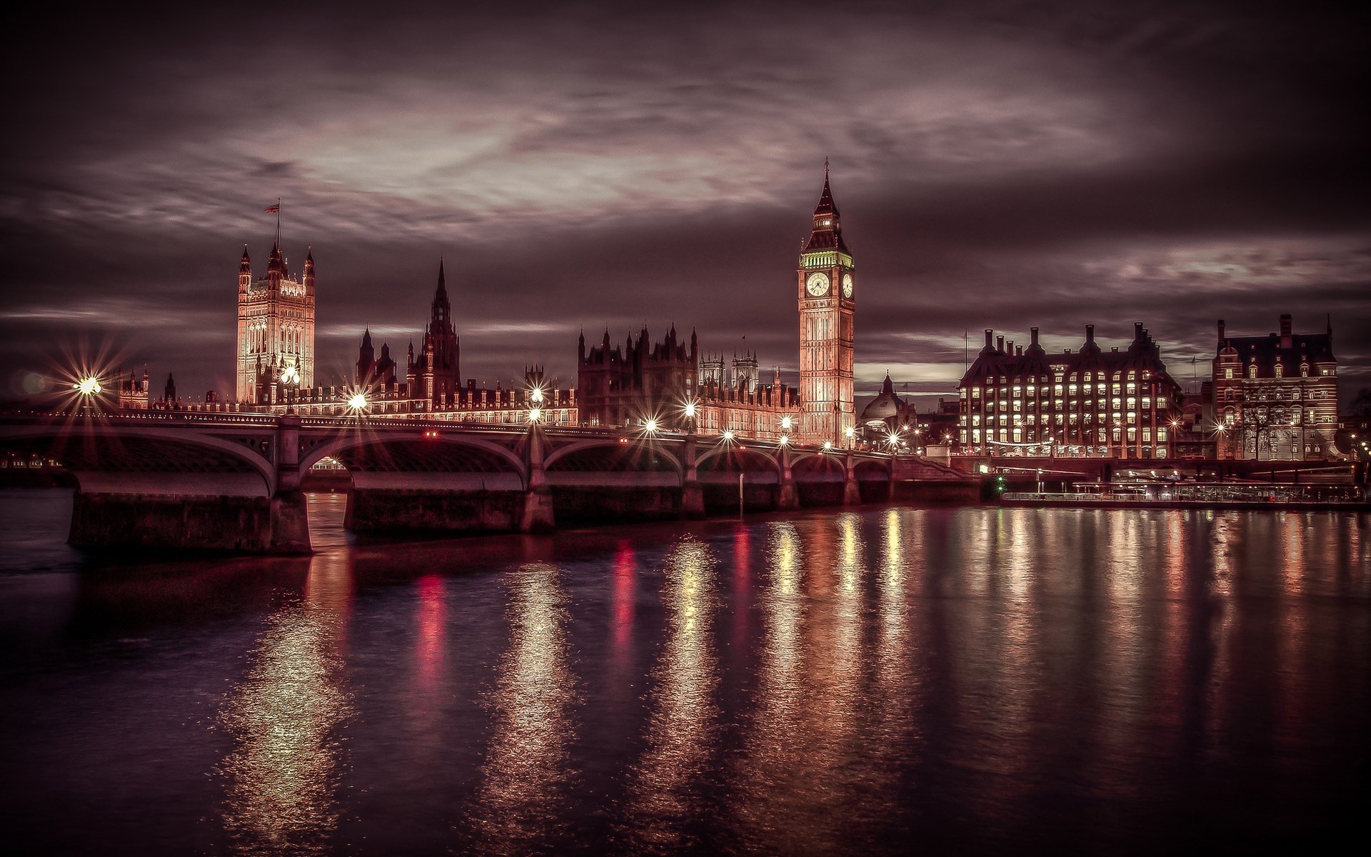 inghilterra londra notte luci