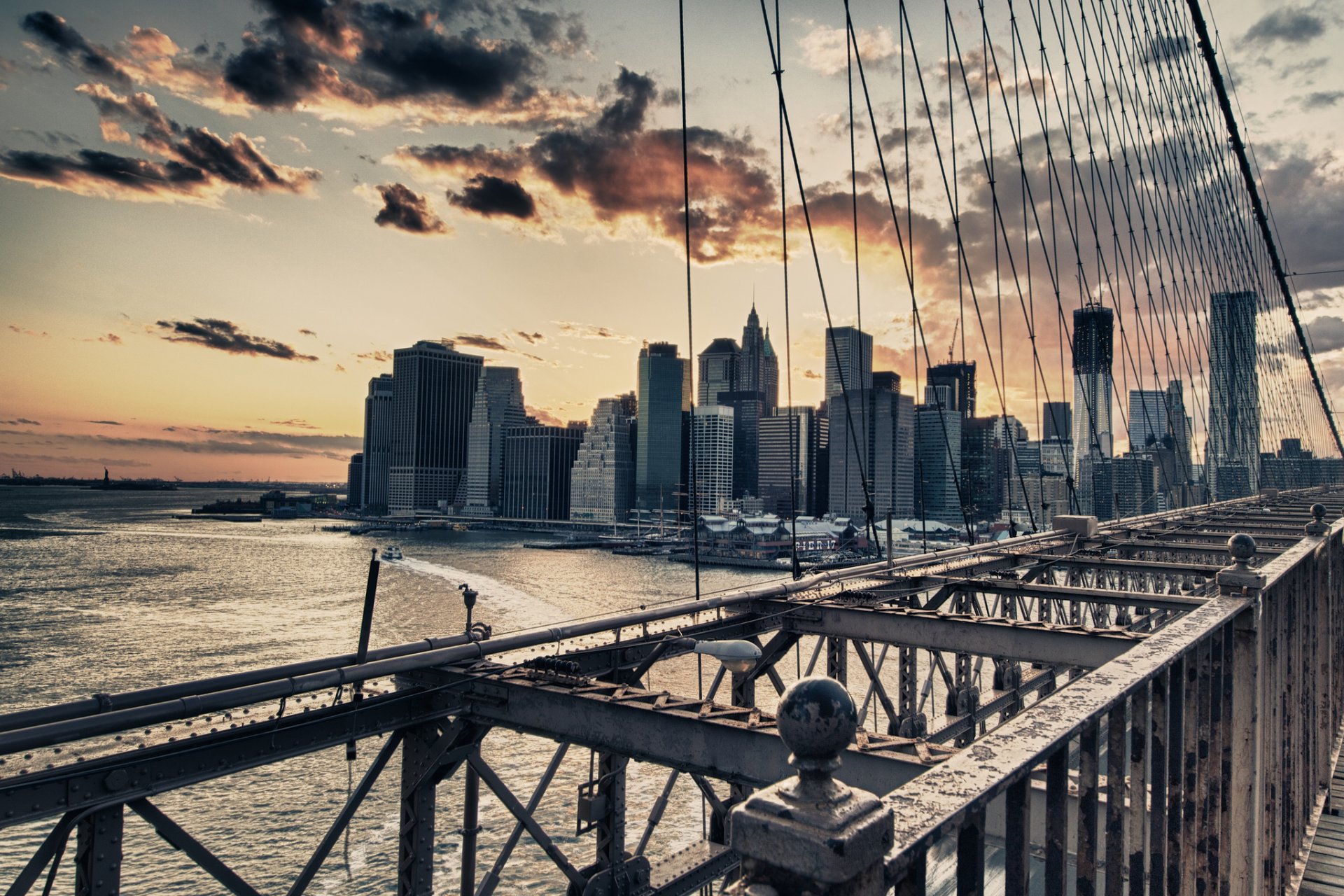 nowy jork usa new york brooklyn bridge