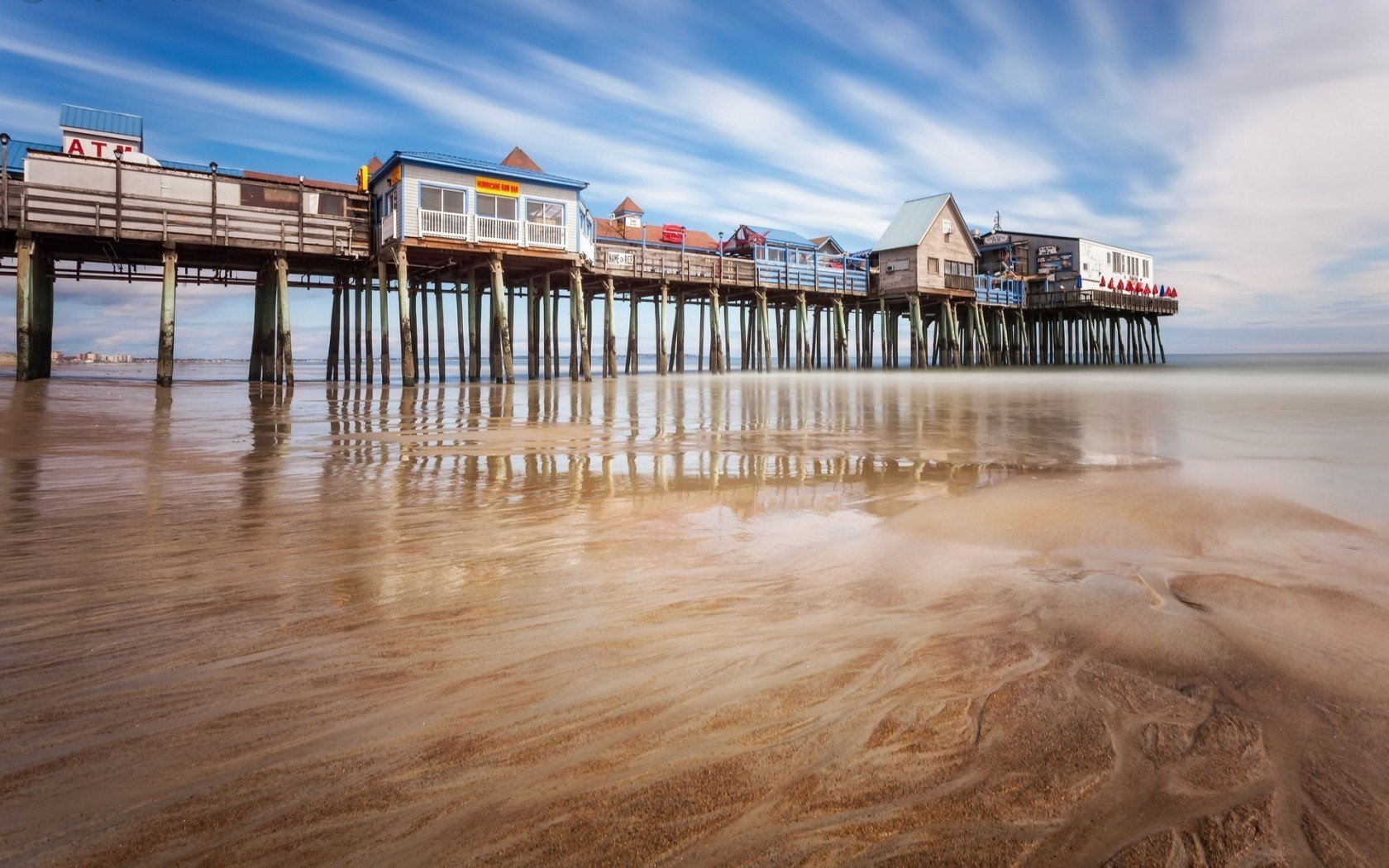 old orchard beach maine krajobraz