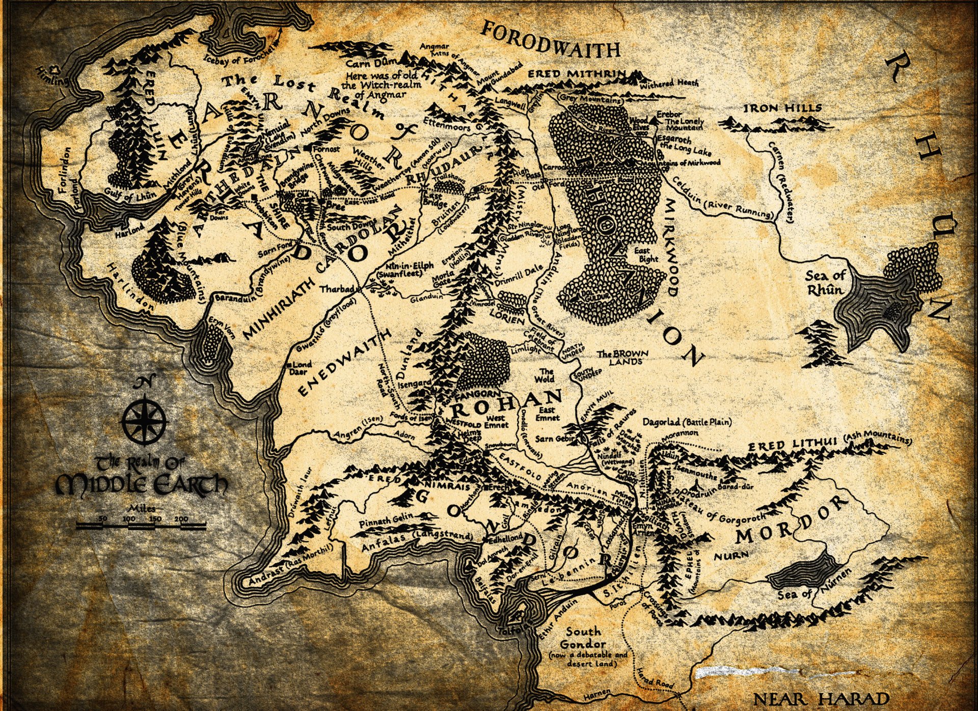 the lord of the rings the lord of the rings map