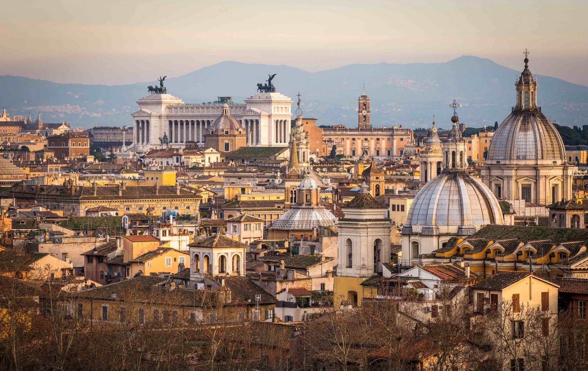 roma italia città panorama case edifici architettura