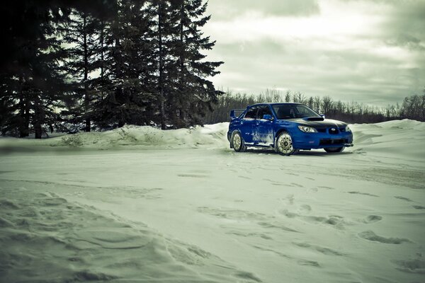 Daring Subaru is not afraid of the weather