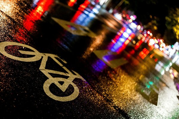 Marciapiede bagnato del Boulevard Île-de-France a Parigi