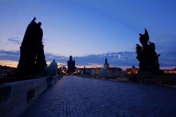 Beautiful evening view in the Czech Republic