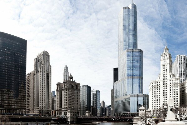 The gray days of Chicago skyscrapers