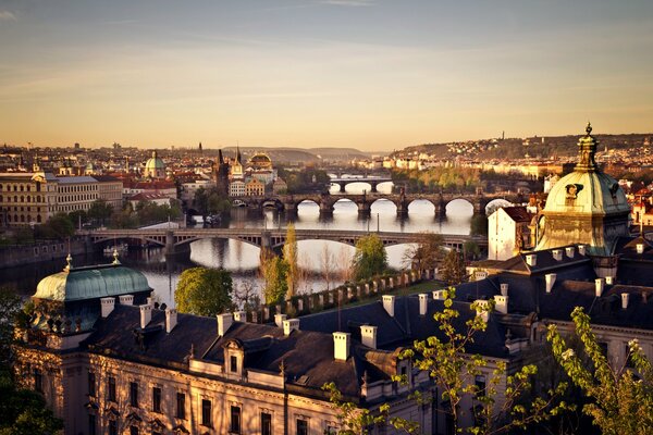 Ponts en République tchèque ville de Prague