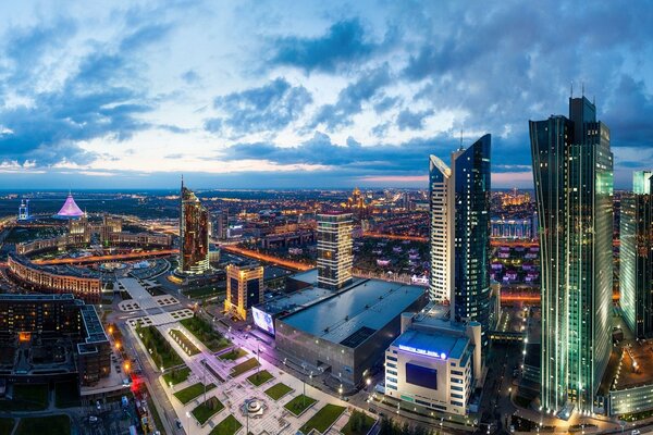 Panorama wesołego miasta Astana