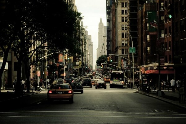 Нью йорк город машин и людей