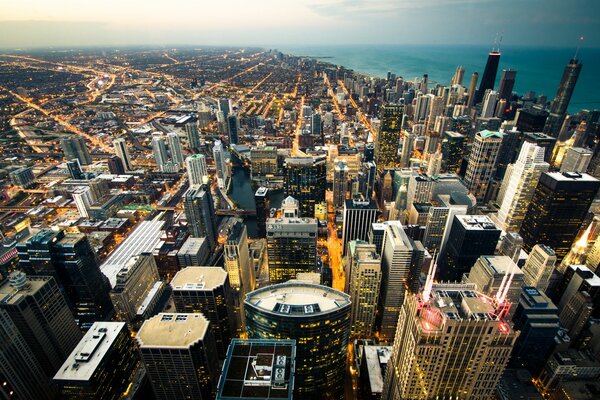 Vista Dall alto di Chicago