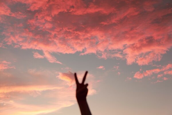 Nuages roses dans le silence