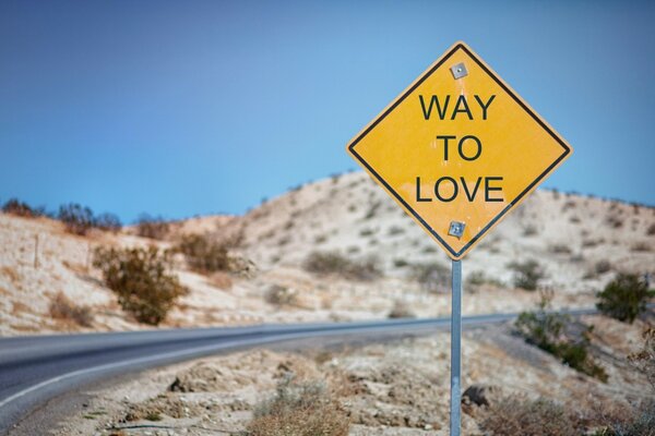 The road to love with a beautiful landscape