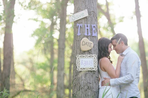 A young couple at a photo shoot love story 