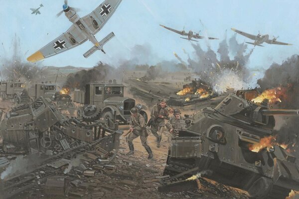 Wielka Wojna Ojczyźniana, Bitwa. rysunek
