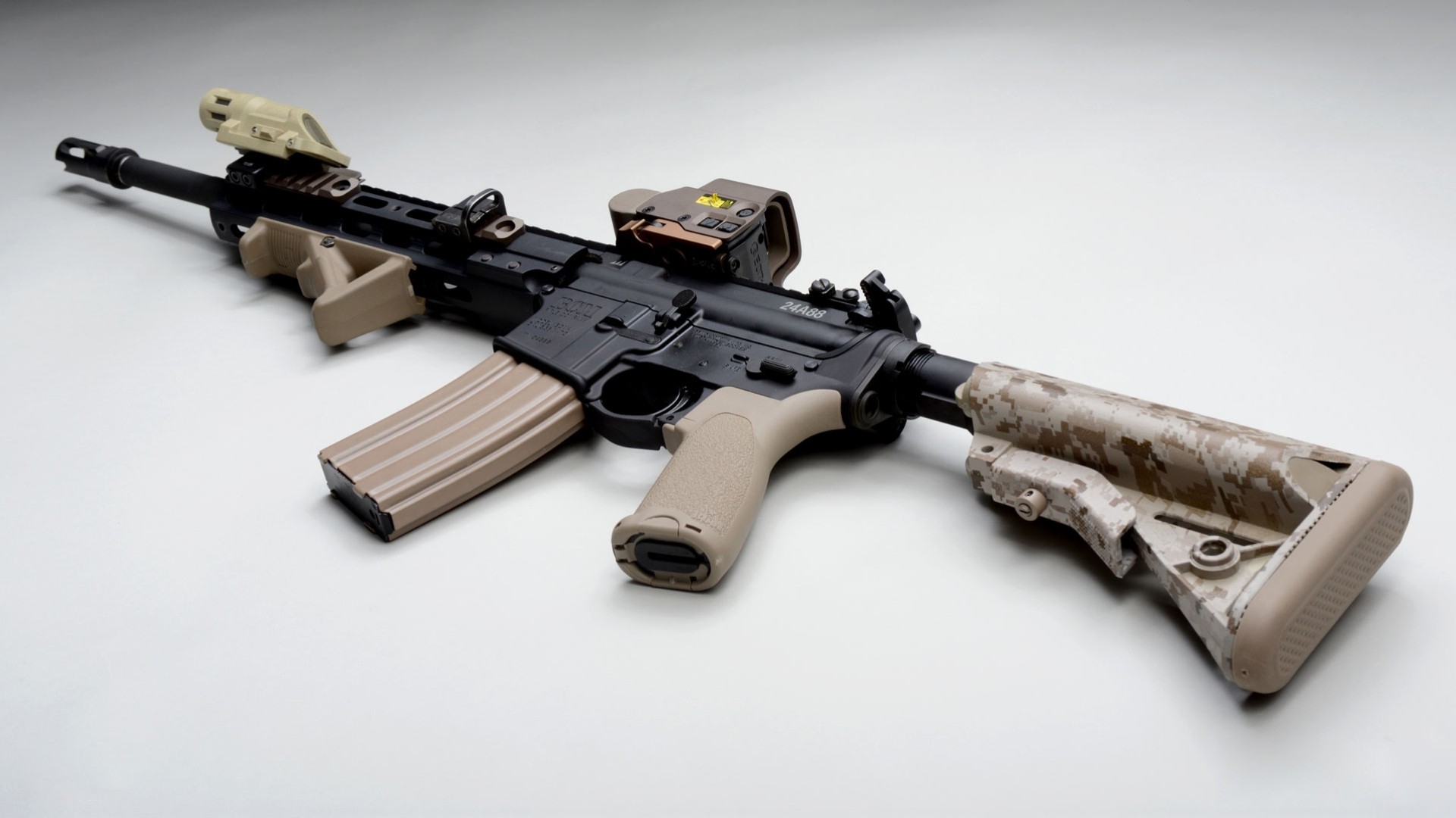 assault rifle light background ar-15 machine