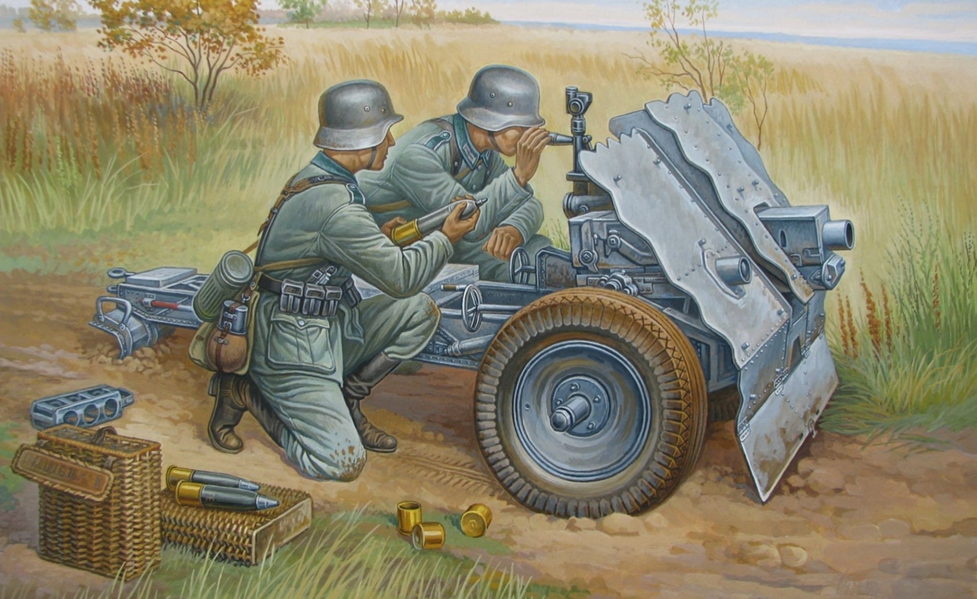 position 75 mm lumière infanterie mois dessin artilleurs missile guidage seconde guerre mondiale objectif champ équipement