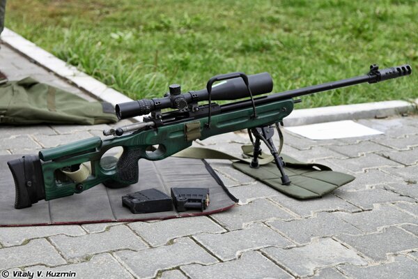 Fucile da cecchino SV-98 sull asfalto