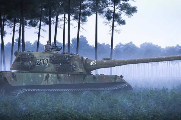 El tanque se encuentra en el bosque de niebla