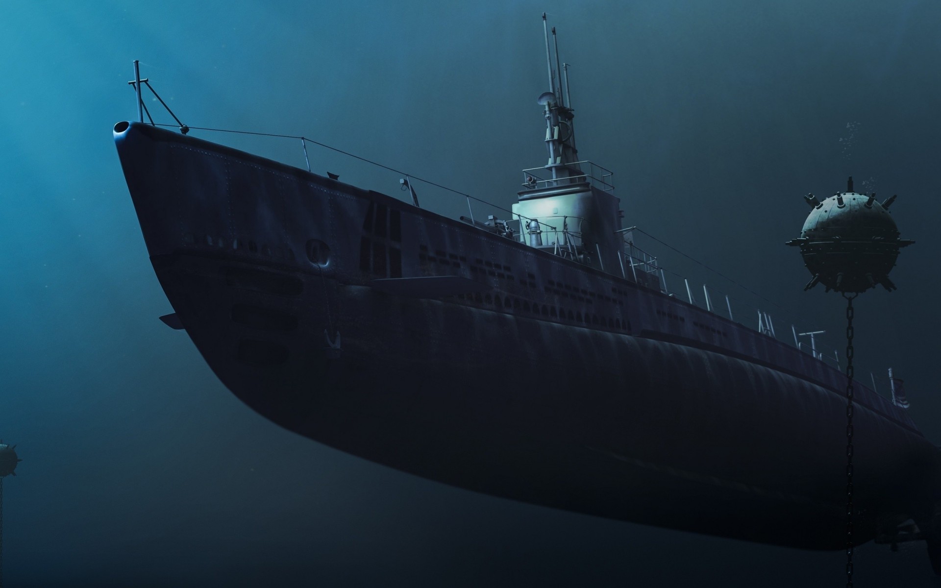 arte submarino linterna dibujo