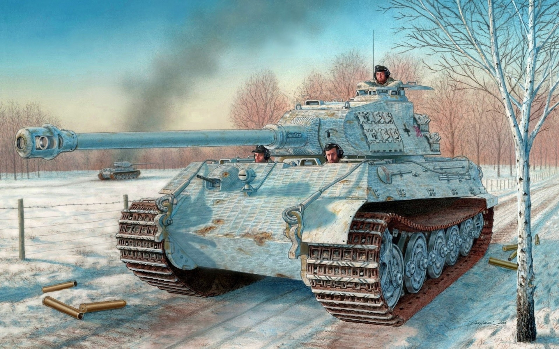 king tiger t-34-85 inverno serbatoio