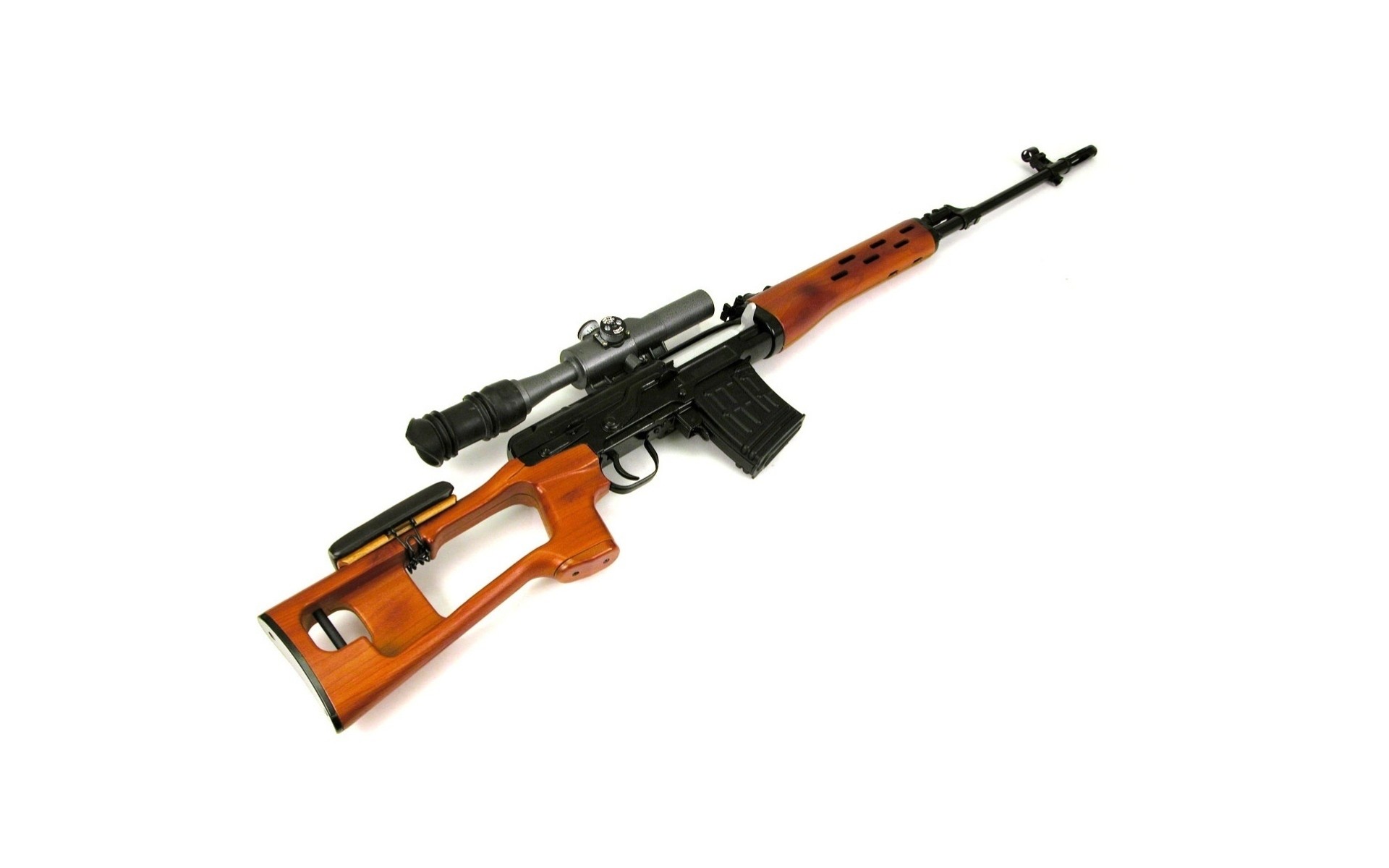 fond blanc arme fusil de sniper dragunov svd