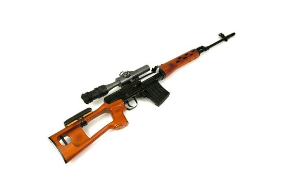 Dragunov sniper rifle on a white background