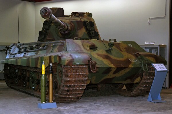 German heavy tank at the exhibition