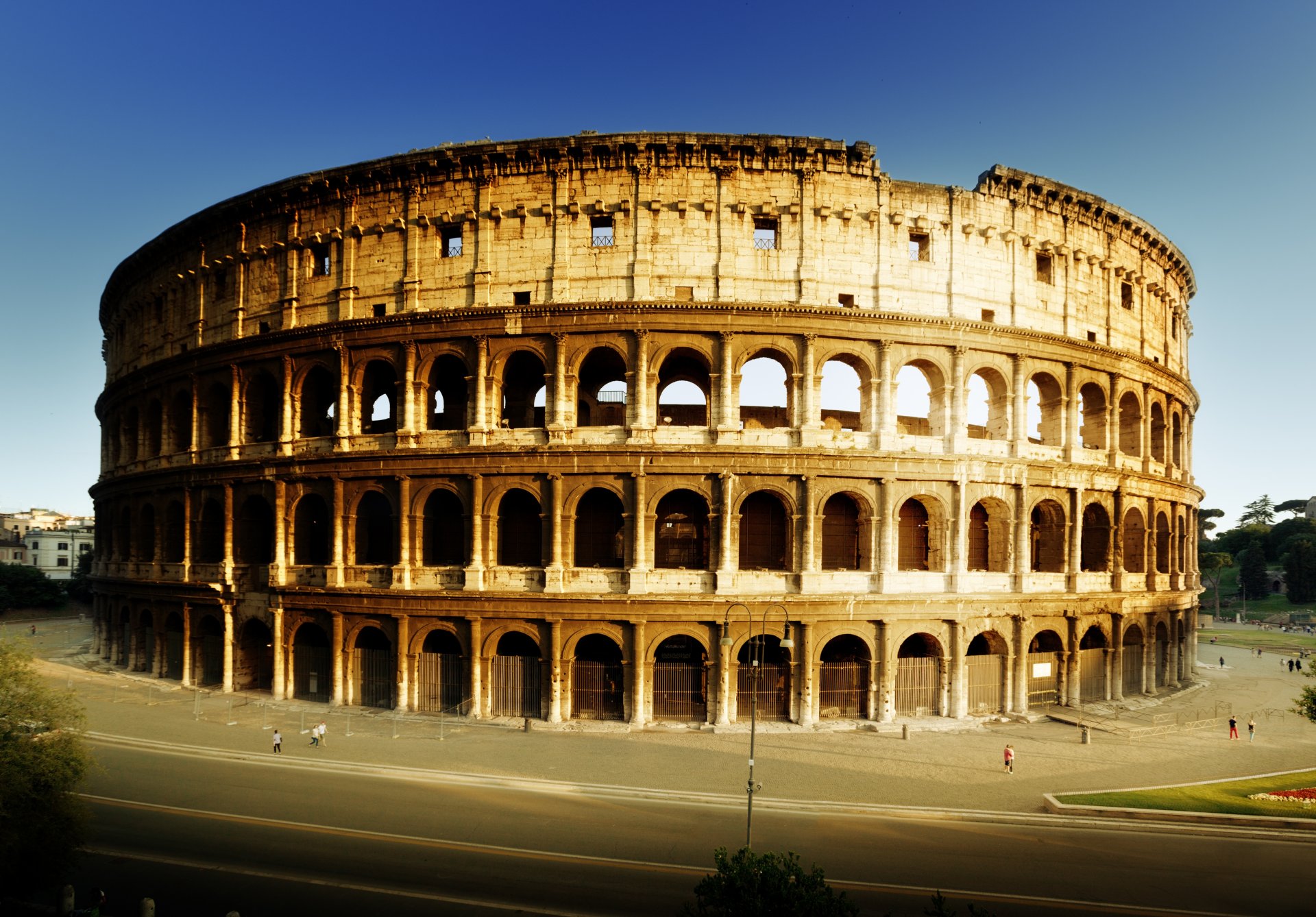 colisée italie rome architecture amphithéâtre route