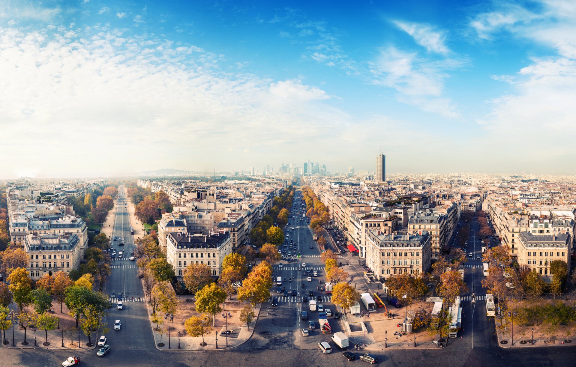 ville france paris automne ciel maisons routes