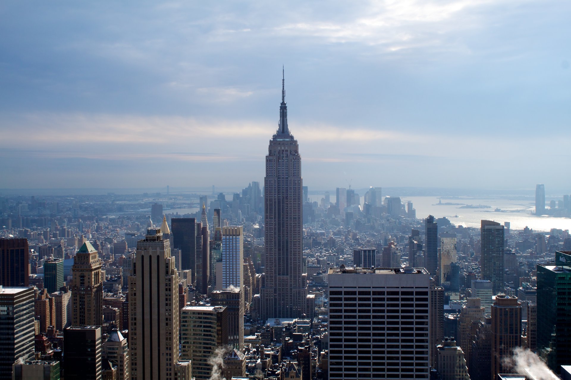 nueva york nueva york ciudad invierno empire state building