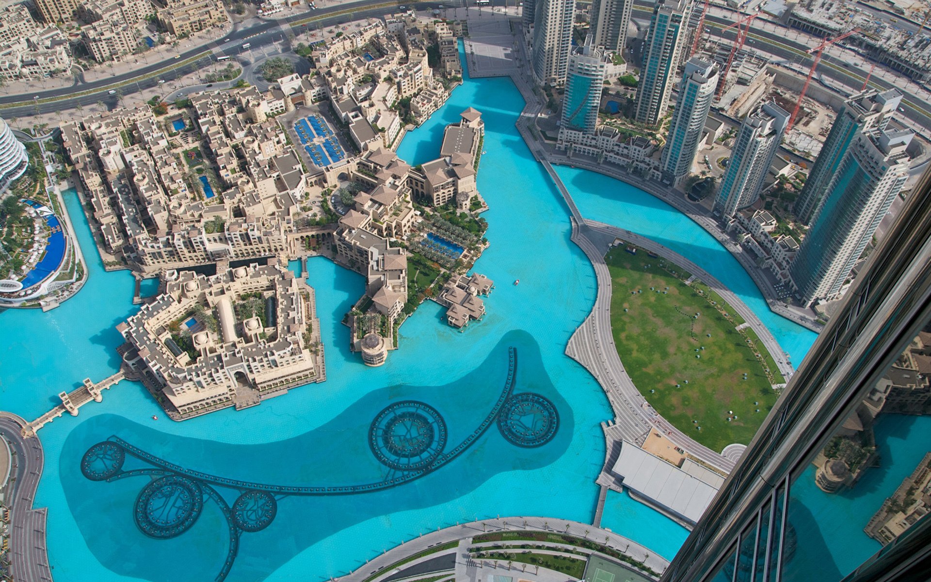 dubai häuser burj khalifa vereinigte arabische emirate wasser schwimmbad