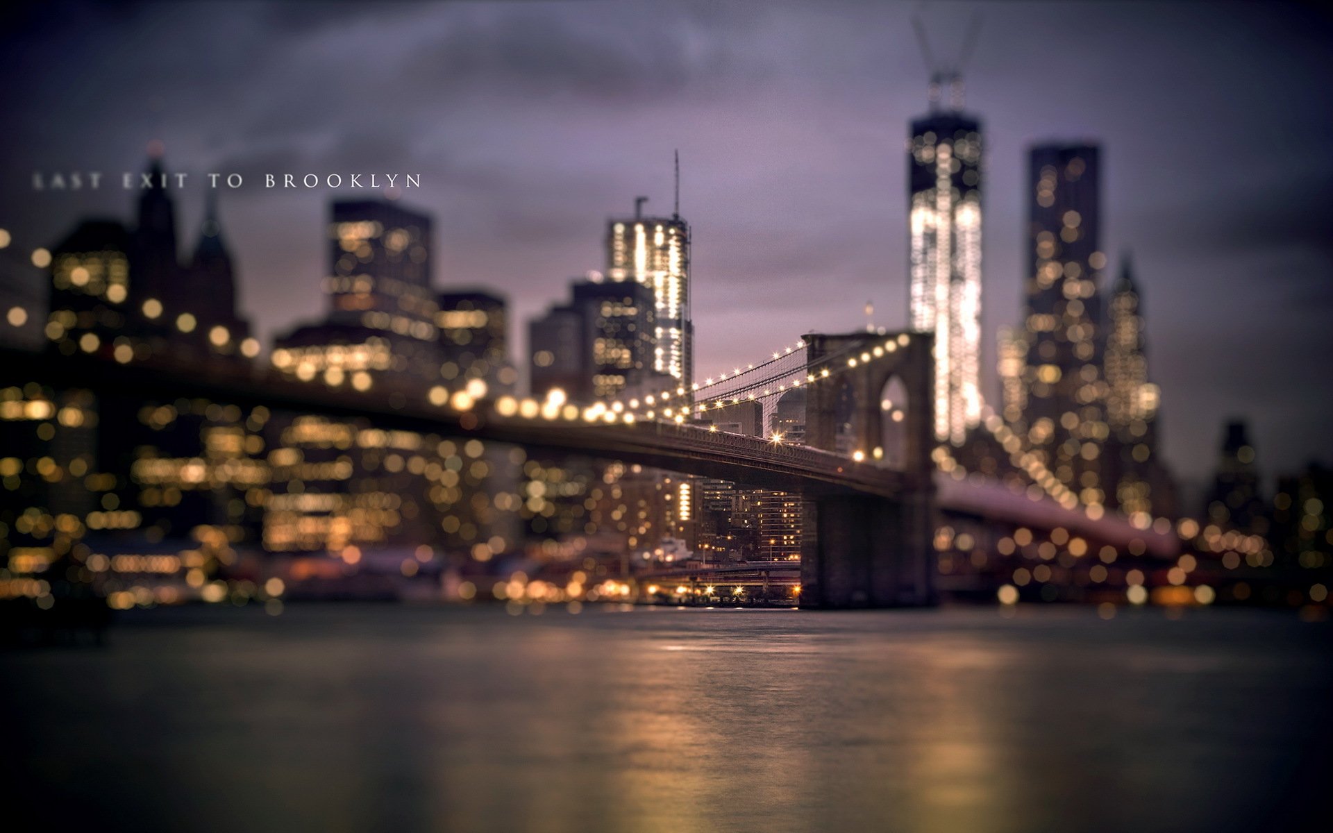 ciudad noche río puente