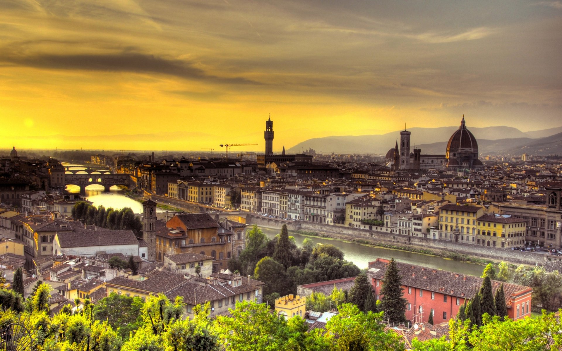 florenz italien sonnenuntergang