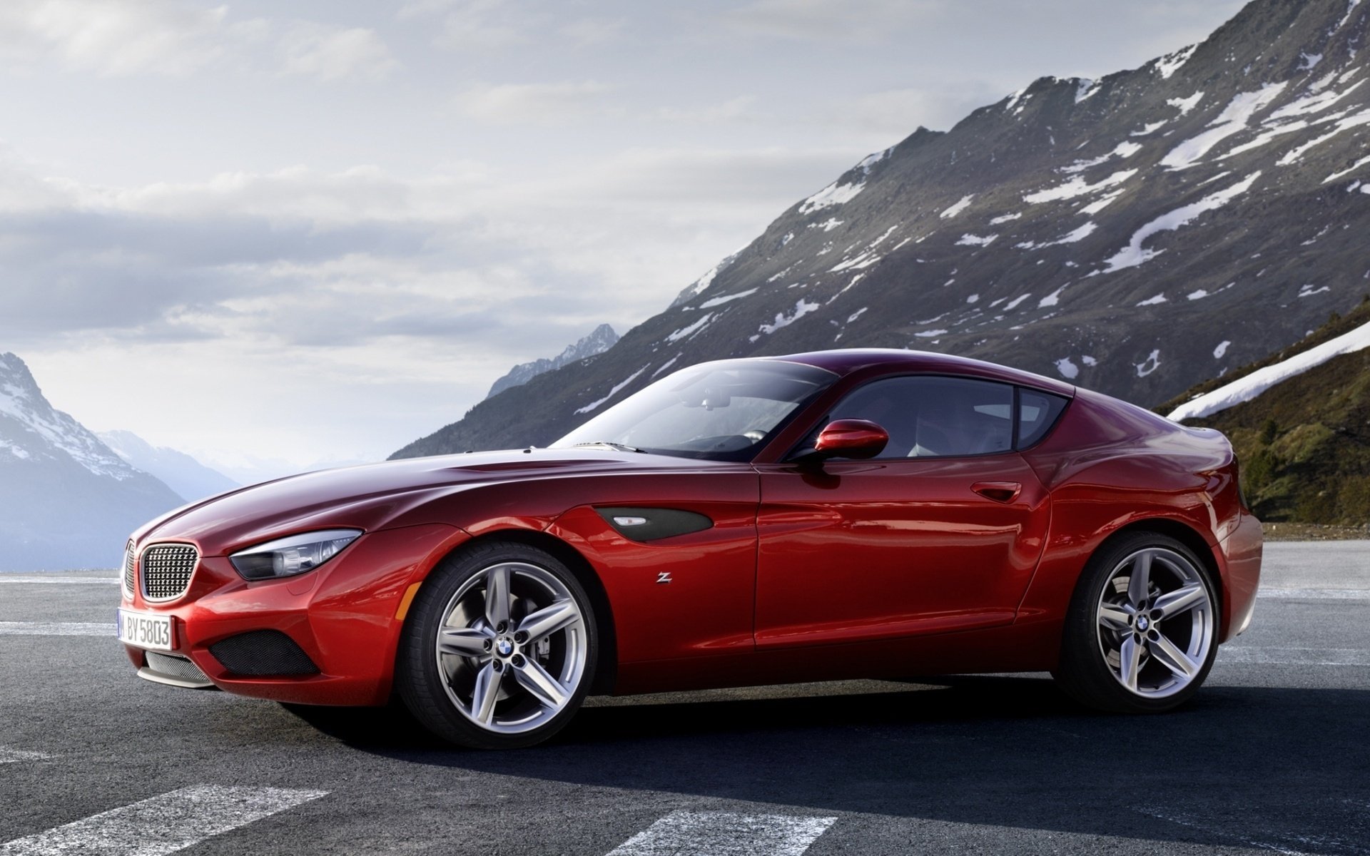 bmw zagato delantero coupe z4 bmw zagato montaña rojo coupe