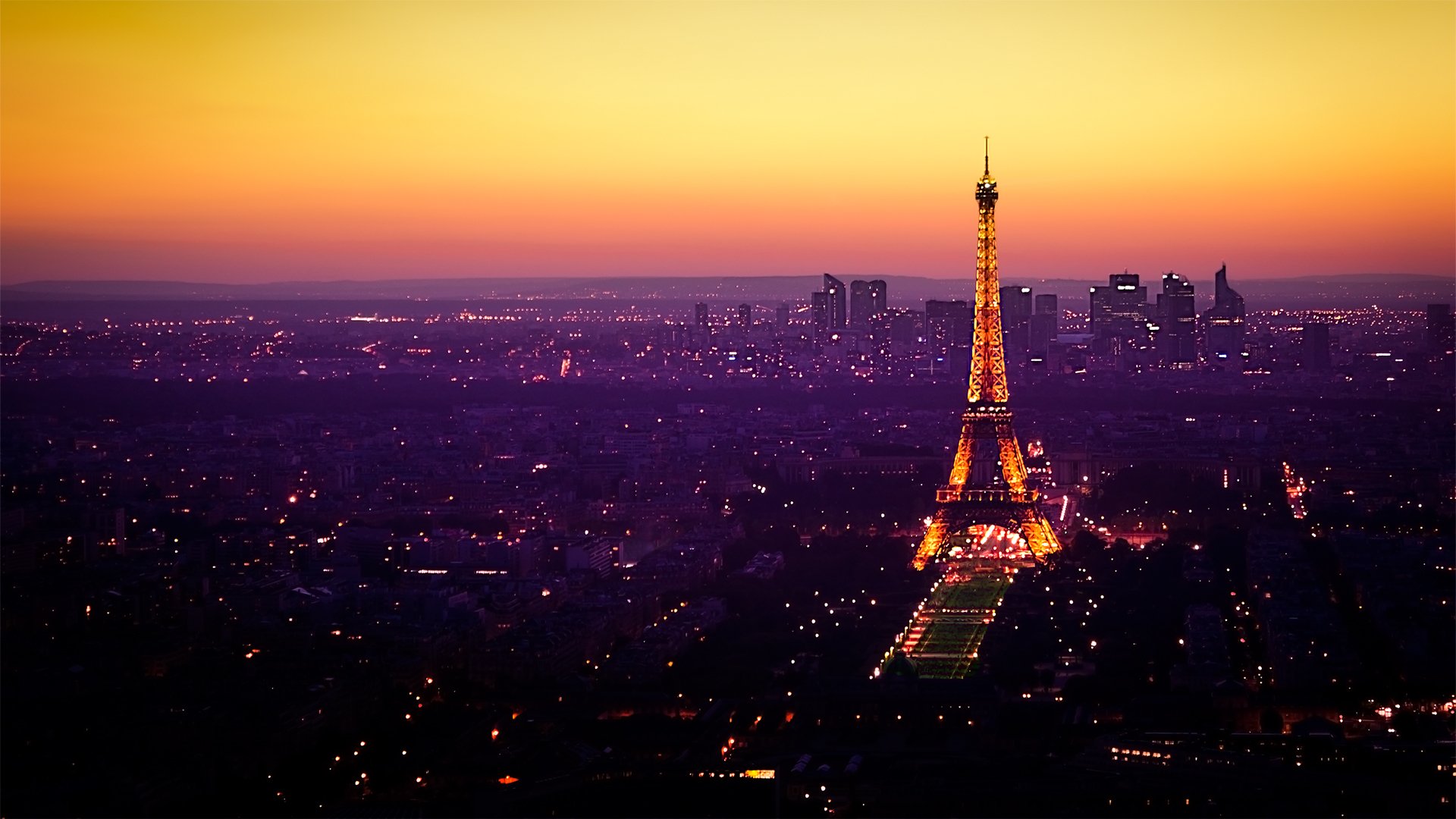 paris france eiffel tower twilight light