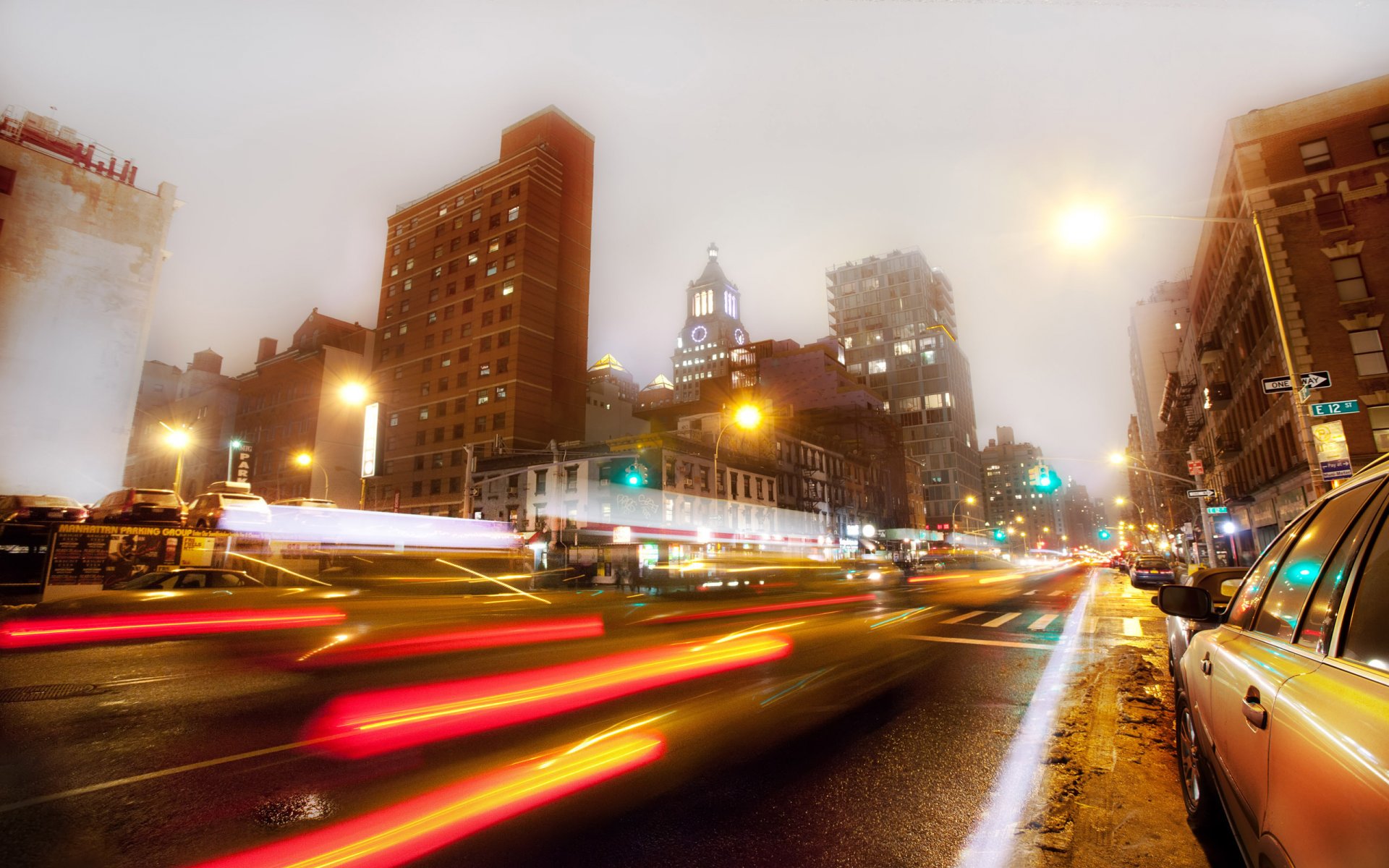 new york états-unis east village 3 avenue nuit