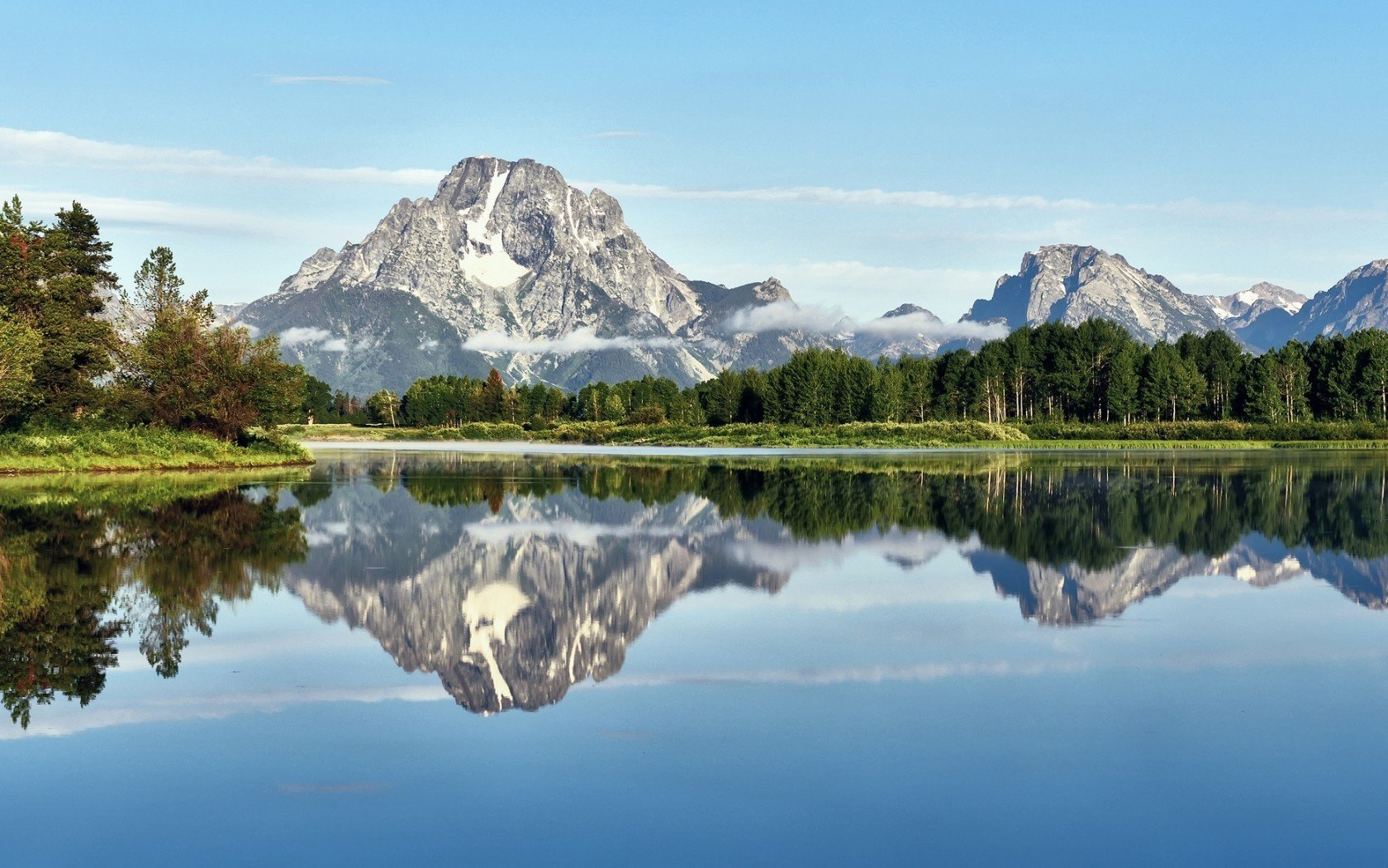 grand teton national park jezioro góry odbicie