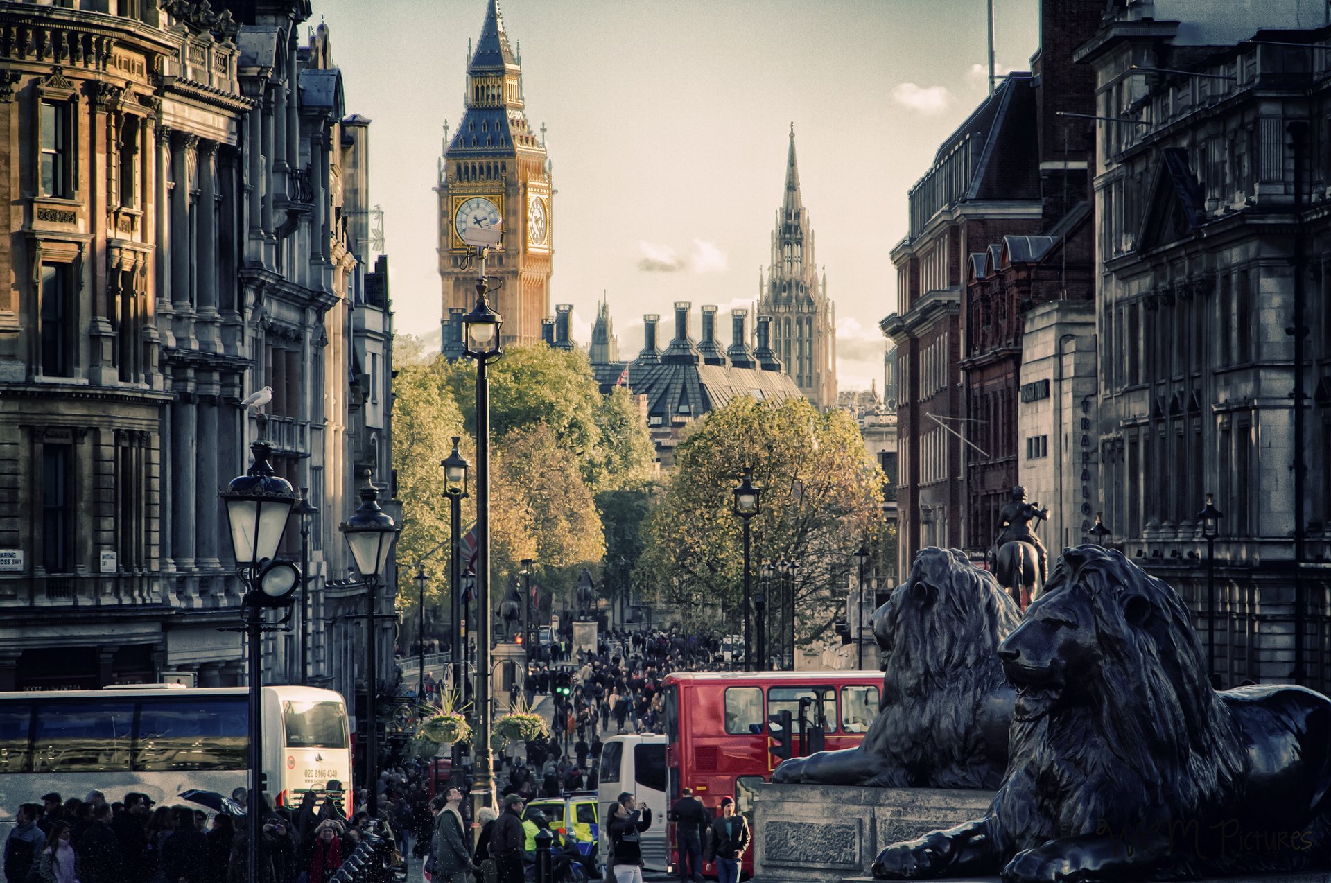 ciudad londres calles tours big ben casas