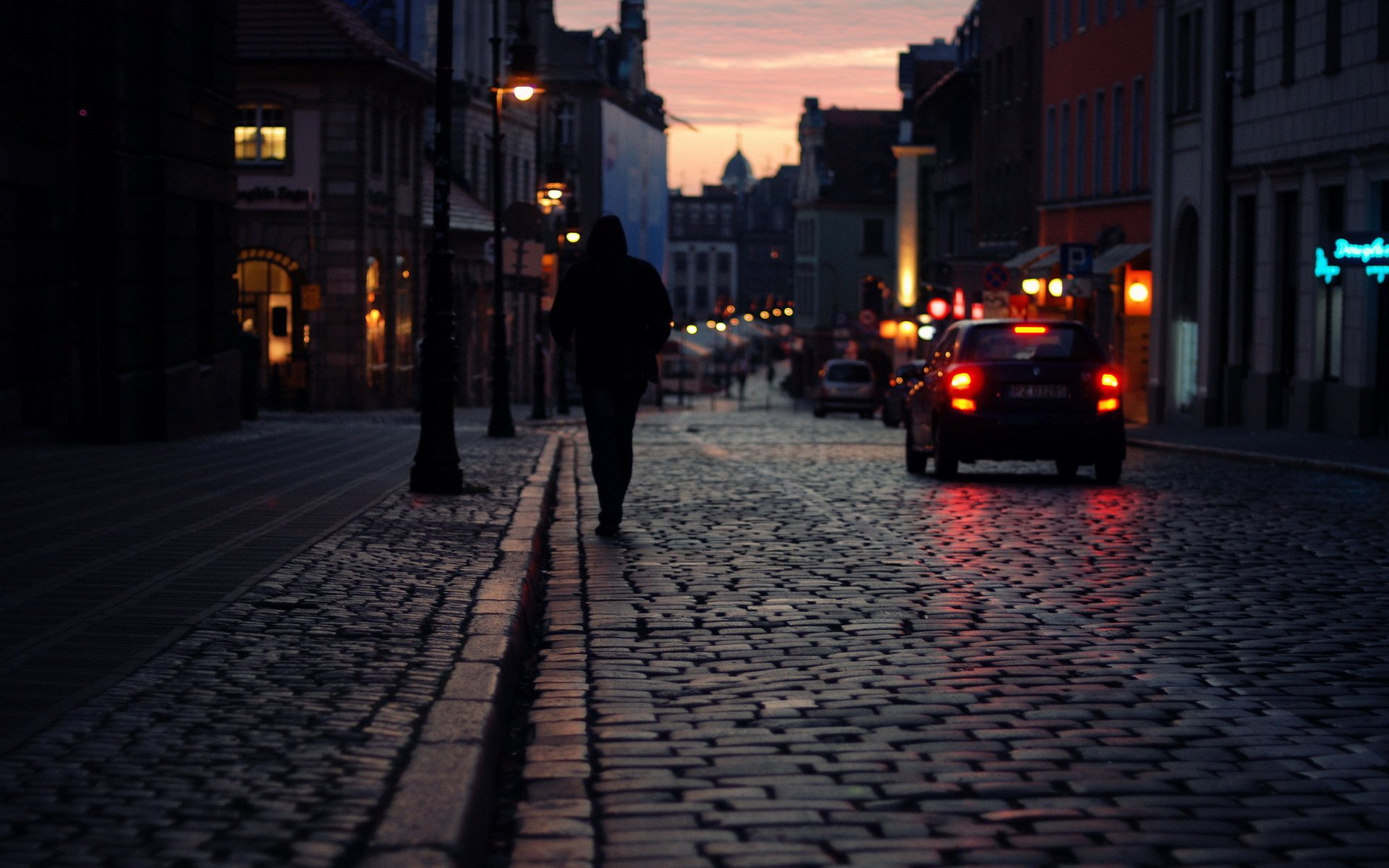 stadt nacht straße