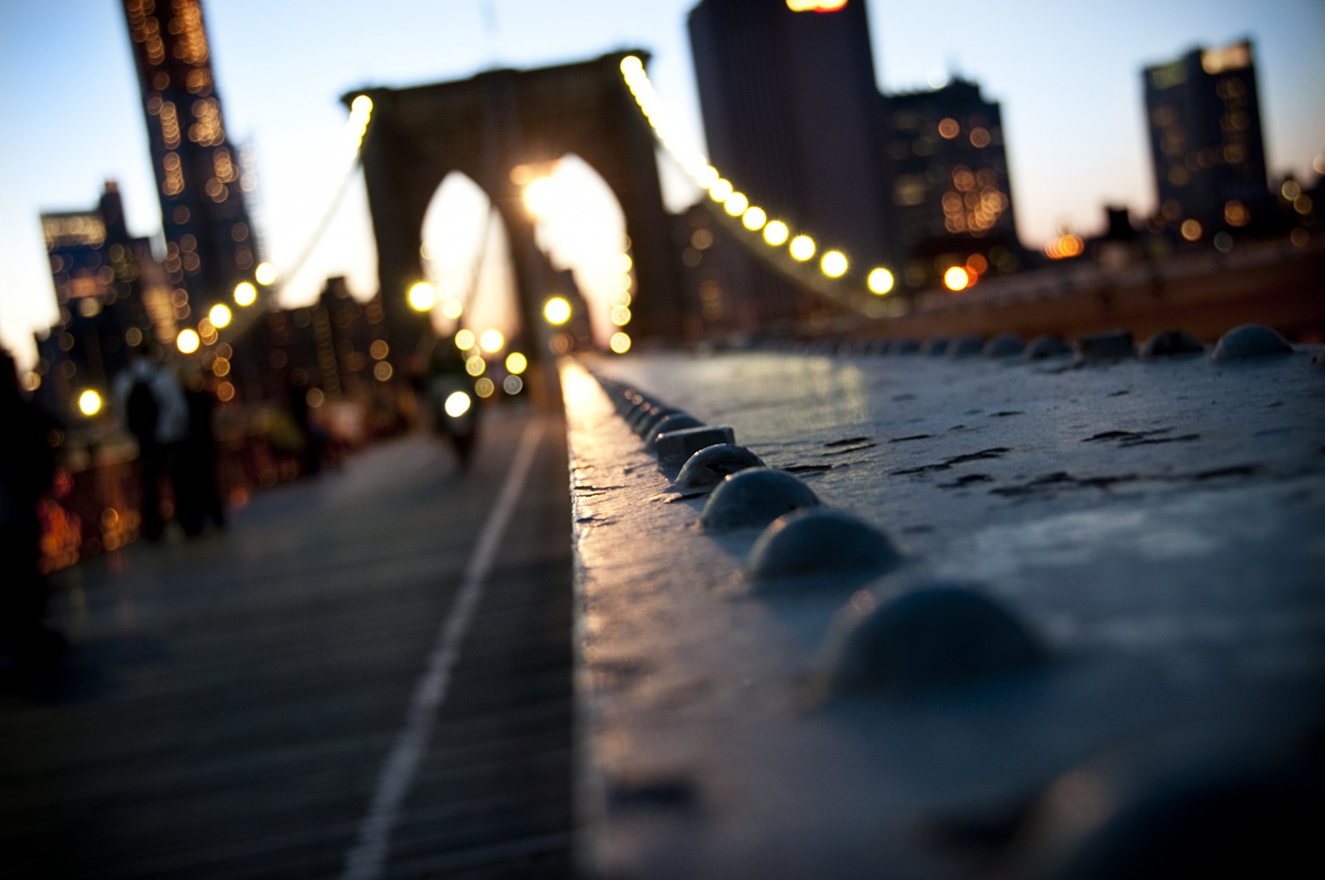 nowy jork york usa brooklyn most manhattan miasto nowy jork bokeh