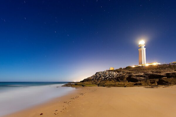 Seascape on the seashore in Spain