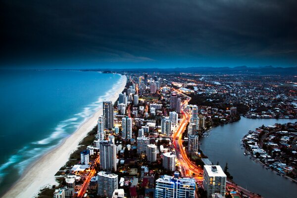 Una ciudad en Australia en la costa de oro