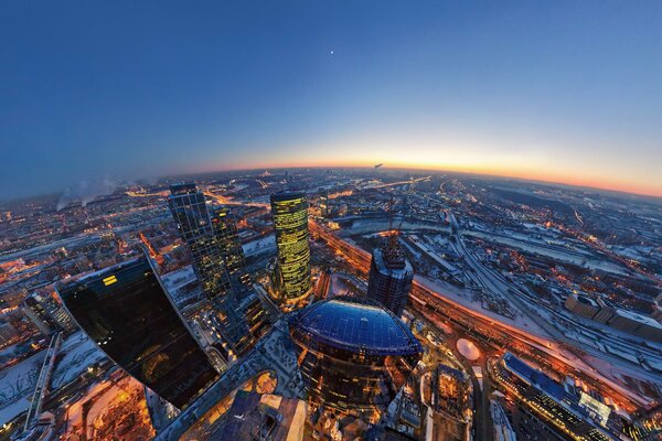 Panorama Moskwy z Moscow City