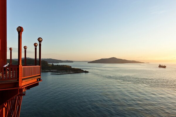 Vue sur l océan depuis le Golden Gate de San Francisco