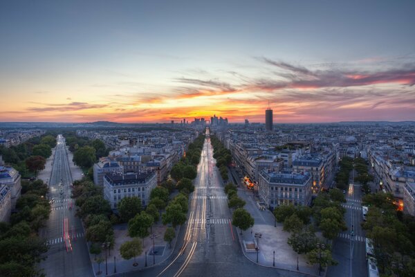 Paris nocturne. Architecture de la France