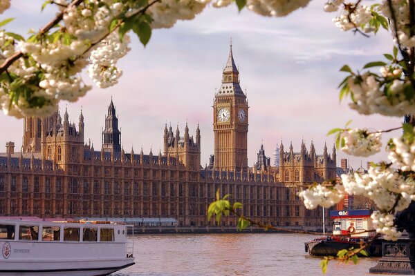 Bâtiment du Parlement de Londres par beau temps