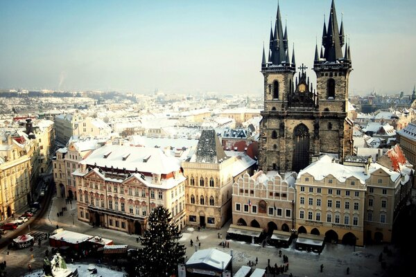 Der Wintertempel von Tyn in Prag