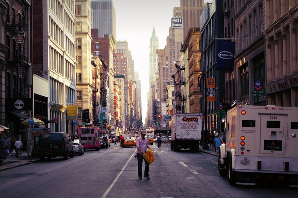 Eine der Straßen von New York City