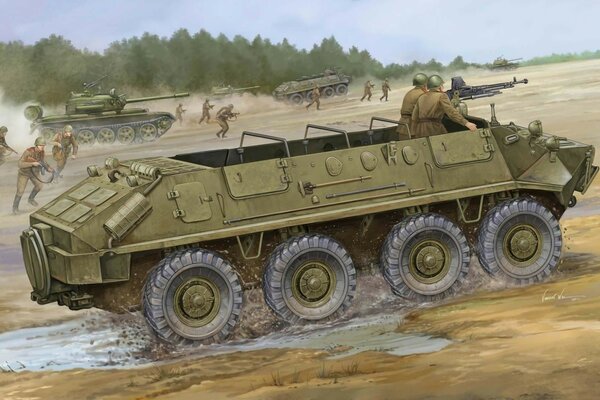 Советский танк БТР модель бтр-60п