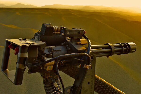Photo machine gun minigun weapon